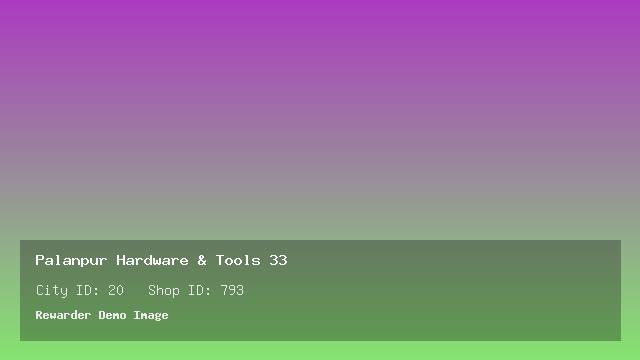 Palanpur Hardware & Tools 33